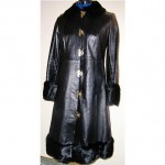 vintage 1960s leather and fur coat