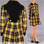 vintage 1960s plaid dress