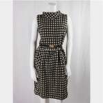 vintage 1960s saks fifth avenue houndstooth plaid tweed dress z