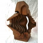 vintage 1968 brian willsher wood sculpture