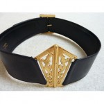 vintage 1980s chanel leather belt