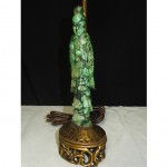 vintage 19th century jadeite figural lamp z
