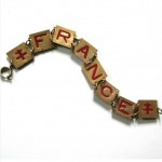 vintage WWII brass sweetheart bracelet