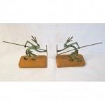 vintage art deco hagenhauer bronze bookends