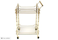 vintage bamboo bar cart