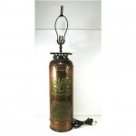 vintage brass copper fire extinguisher lamp base