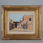 vintage c. 1940 charles worden bethell pueblo painting