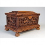 vintage carved sandalwood box