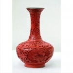 vintage chinese cinnabar vase