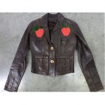 vintage east west musical instruments leather jacket