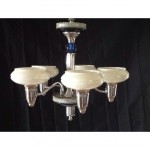 vintage gill glass chrome chandelier