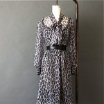 vintage leopard print silk chiffon dress