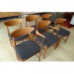 vintage mid-century refinished dining dining chairs