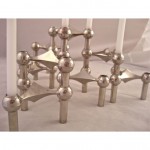 vintage nagel chrome modular stacking candleholders