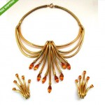 vintage napier necklace and earrings set