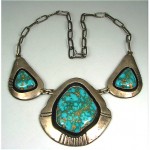 vintage navajo mine turquoise necklace