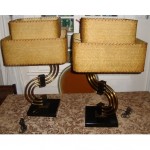 vintage pair of midcentury lamps