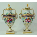 vintage pair of sevres french urn vases z