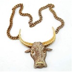 vintage razza bull necklace