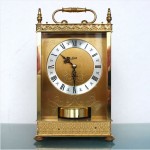 vintage schatz brass table clock