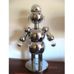 vintage torino chrome robot lamp z