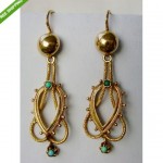 vintage victorian 14k dangle earrings