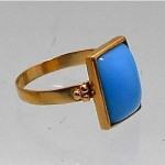 vintage victorian 14k turquoise ring