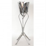 vintage w a s benson attributed art nouveau chrome plant stand z