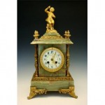 antique 1889 l marti for tiffany gilt bronze onyx clock