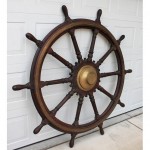 antique 1890s wood river boat wheel