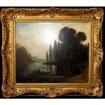 antique 18th century landscape oil painting