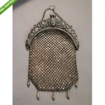 antique art nouveau sterling silver repousse soldered mesh purse