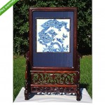 antique chinese porcelain table screen