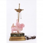 antique chinese quartz carved lamp