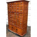 antique oak card catalog file cabinet