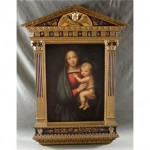 antique religious icon oil painting