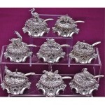 italian silver figural salt cellar place card holders