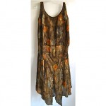 vintage 1920s art deco silk lame flapper dress