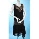 vintage 1920s beaded lace flapper dress