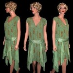 vintage 1920s crepe flapper dress