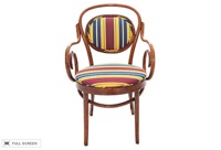 vintage 1920s thonet bentwood reupholstered armchair