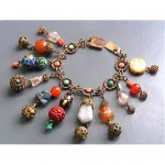 vintage 1930s chinese gemstone bracelet