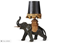 vintage 1930s elephant lamp