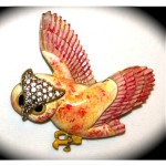 vintage 1938 coro geissman screech owl brooch