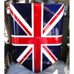 vintage 1939 enamel union jack shield sign