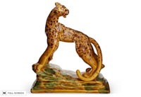 vintage 1940s royal haeger ceramic cheetah