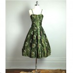 vintage 1950s alfred shaheen silk cocktail dress