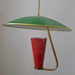 vintage 1950s atomic hanging light