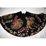 vintage 1950s mexican handpainted sequin velvet circle skirt