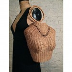 vintage 1950s raffia novelty handbag